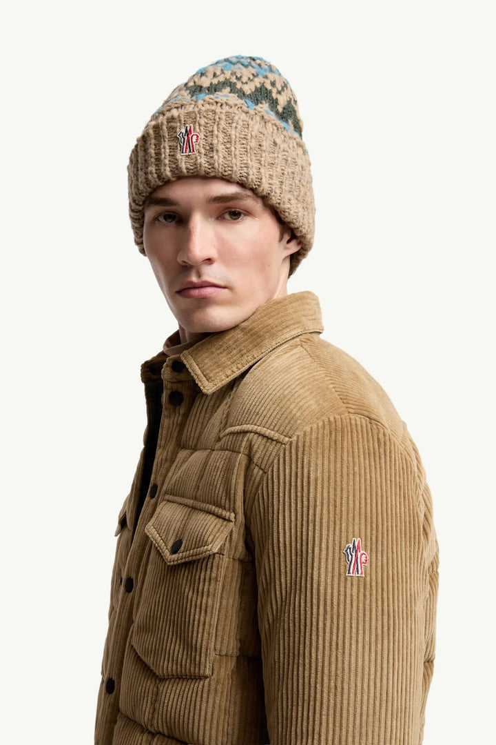 MONCLER GRENOBLE - Doudoune - chemise Gelt côtelée marron stone - Lothaire