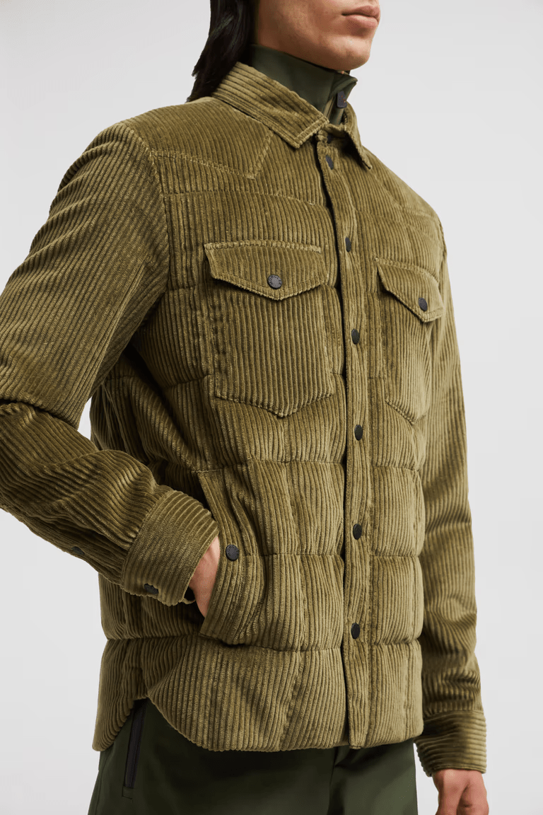 MONCLER GRENOBLE - Doudoune - chemise Gelt côtelée Verte - Lothaire