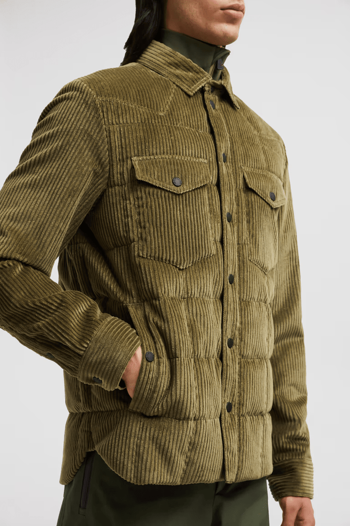 MONCLER GRENOBLE - Doudoune - chemise Gelt côtelée Verte - Lothaire