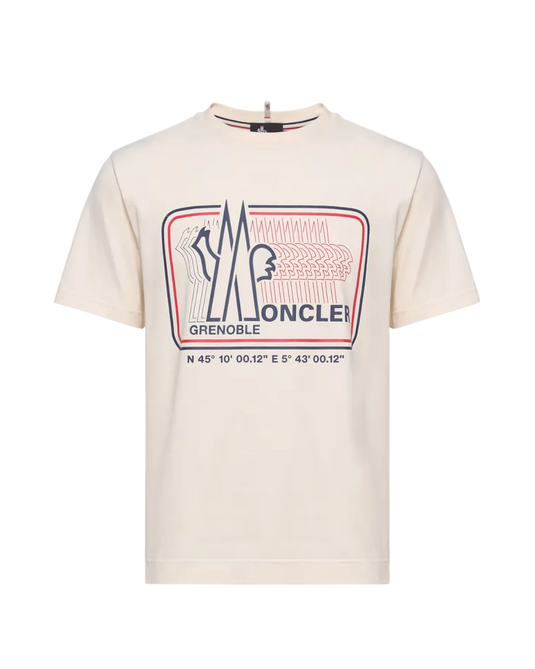 MONCLER - Logo Cotton Blend T-Shirt Beige clair - Lothaire