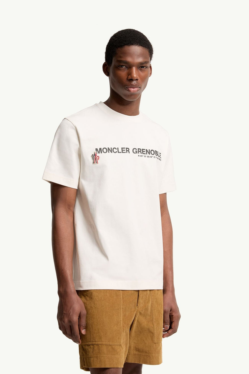 MONCLER - Logo Cotton Blend T-Shirt Blanc - Lothaire