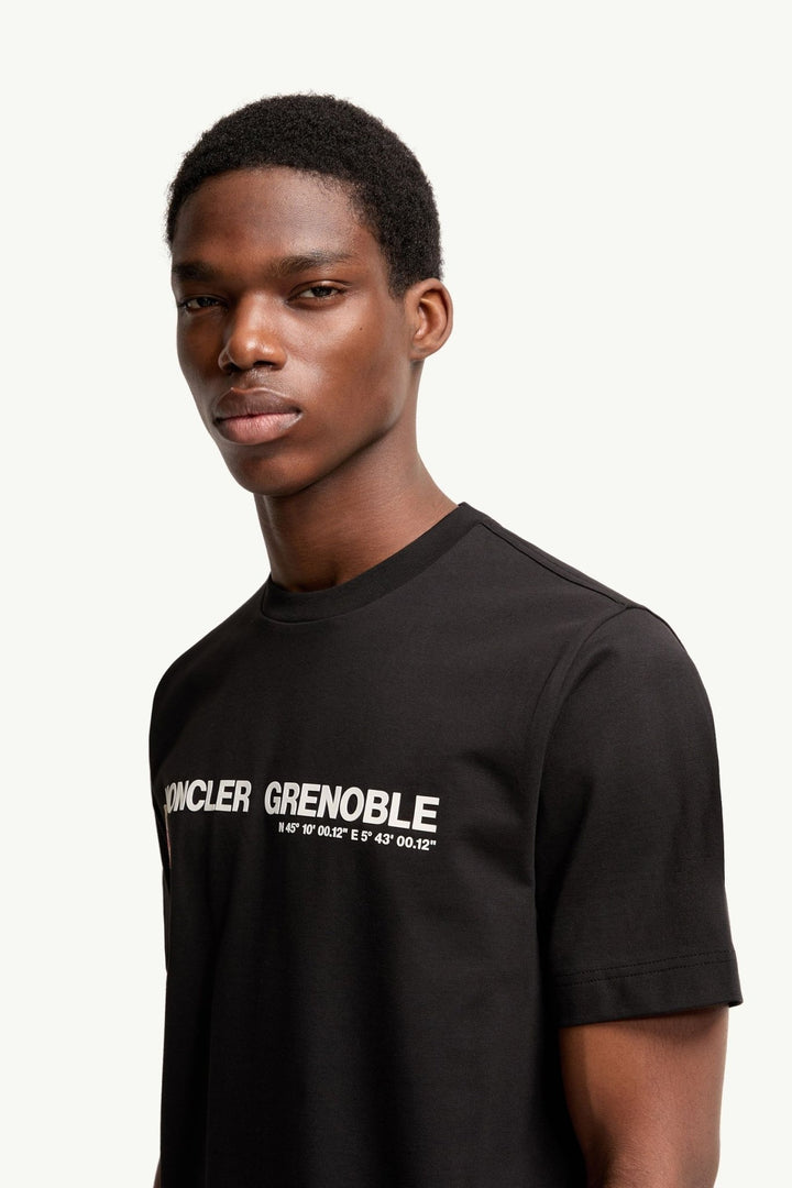 MONCLER - Logo Cotton Blend T-Shirt Noir - Lothaire