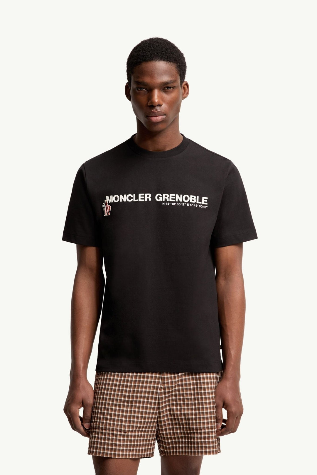 MONCLER - Logo Cotton Blend T-Shirt Noir - Lothaire
