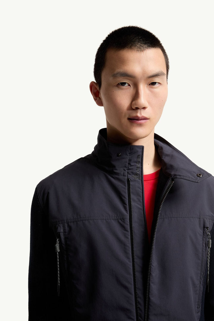 MONCLER - Padded Zip - Up Cotton Cardigan Marine - Lothaire