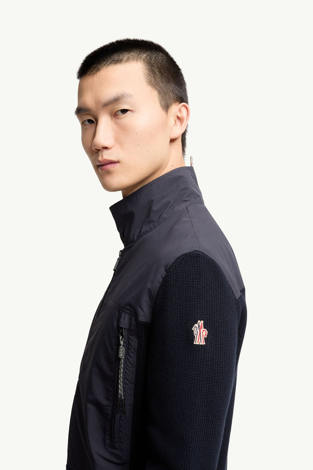 MONCLER - Padded Zip - Up Cotton Cardigan Marine - Lothaire