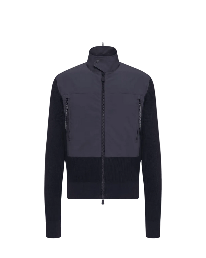 MONCLER - Padded Zip - Up Cotton Cardigan Marine - Lothaire