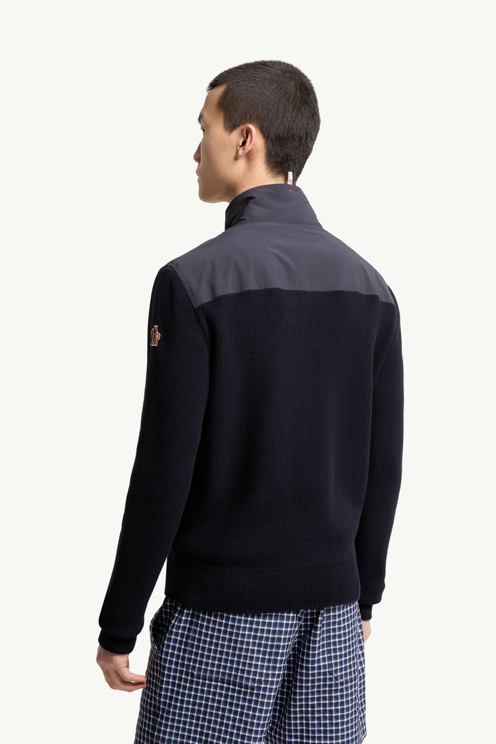 MONCLER - Padded Zip - Up Cotton Cardigan Marine - Lothaire