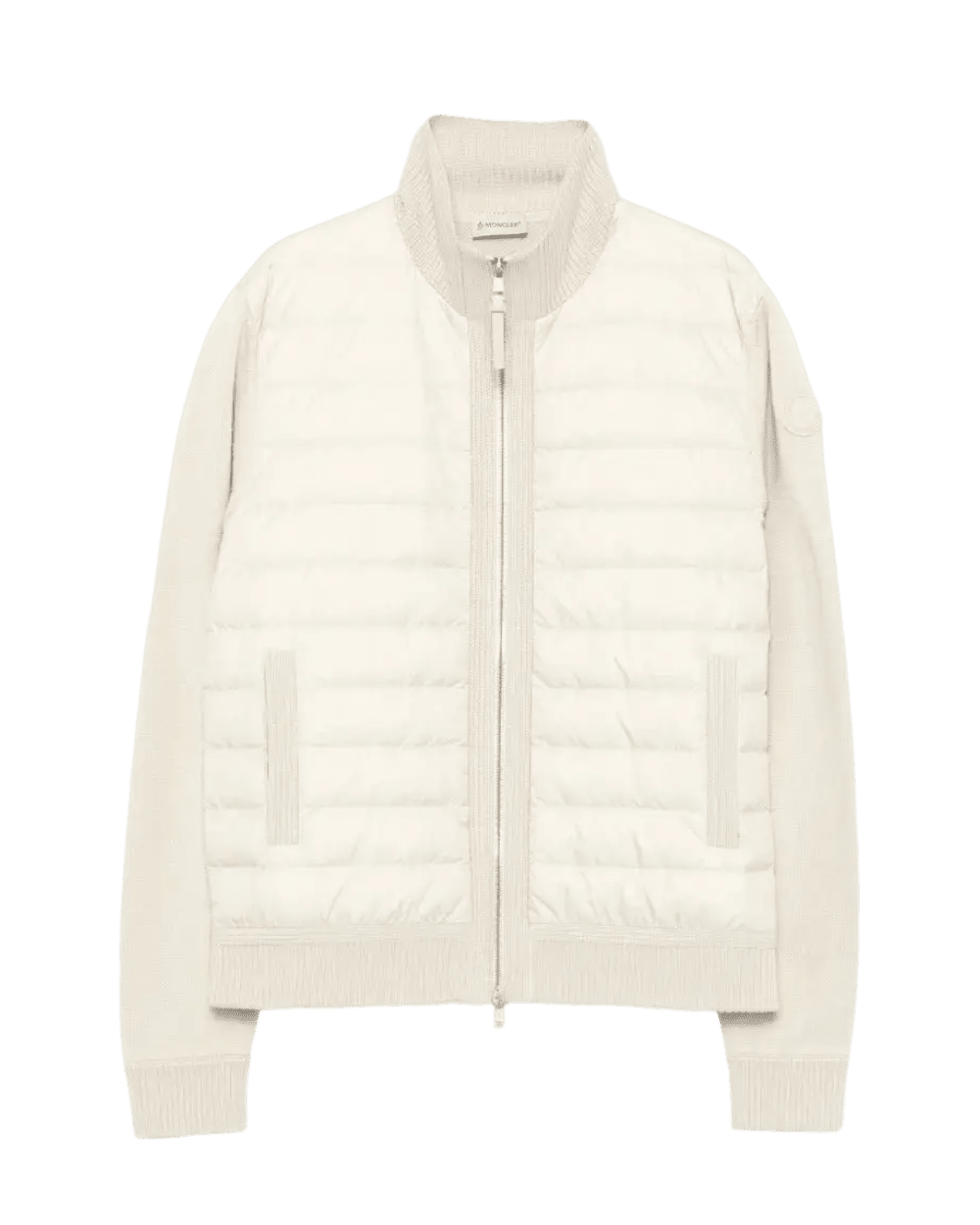 MONCLER - Padded Zip - Up Wool Cardigan beige - Lothaire