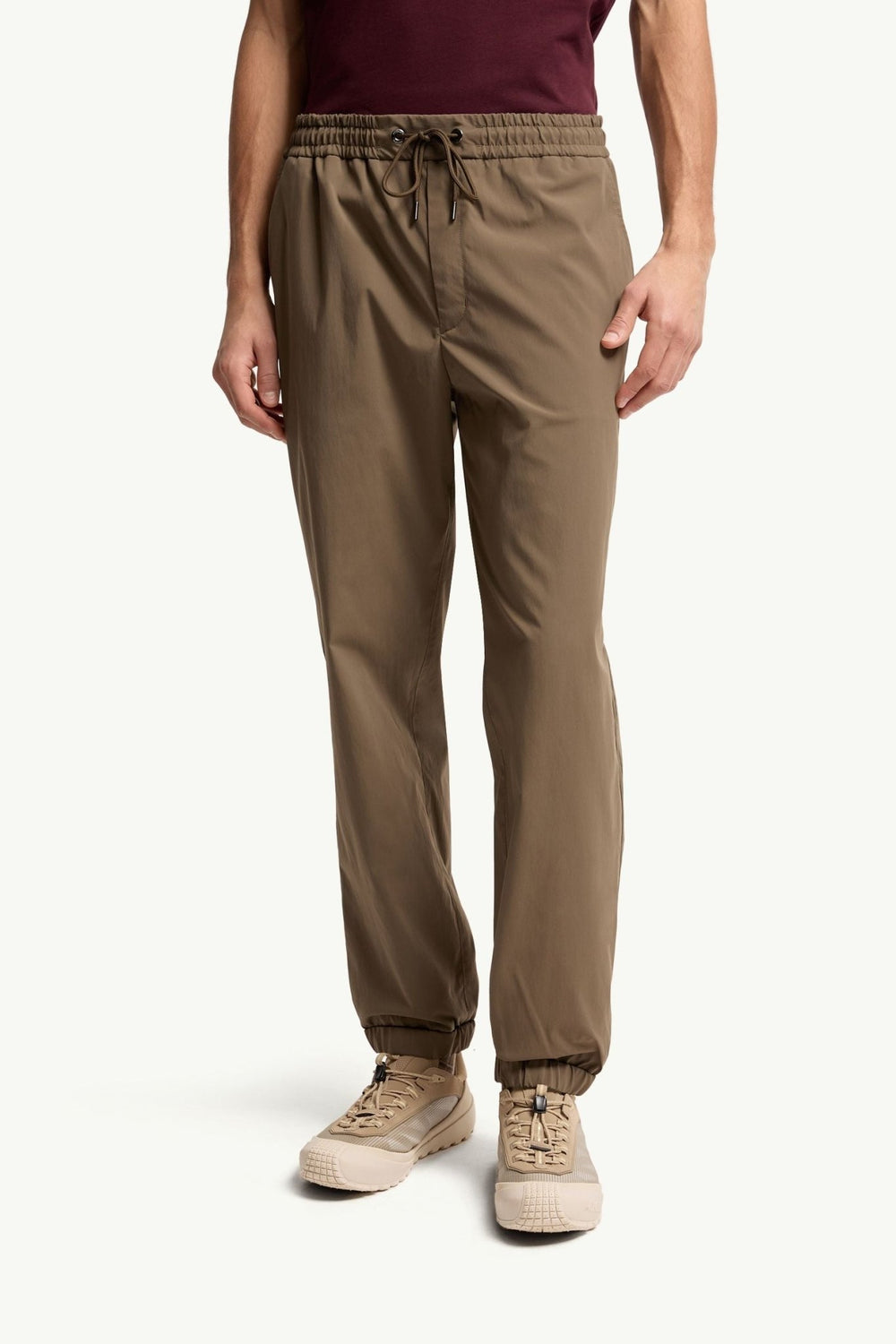 MONCLER - Pantalon de jogging rayé stretch Vert olive - Lothaire