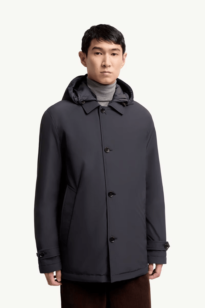 MONCLER - Parka matelassée à capuche Evrine Bleu marine - Lothaire