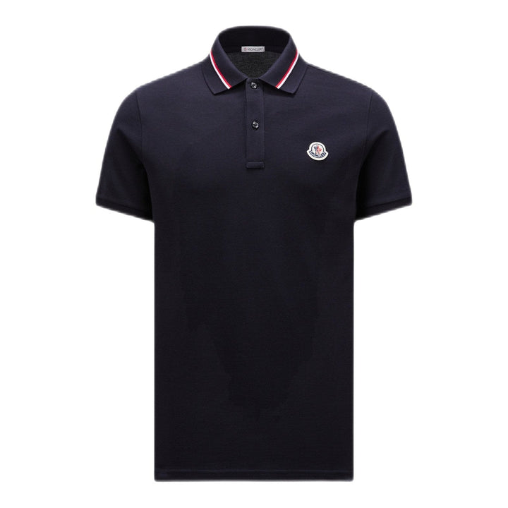 Moncler polo en piqué à patch logo Bleu 794 - Lothaire