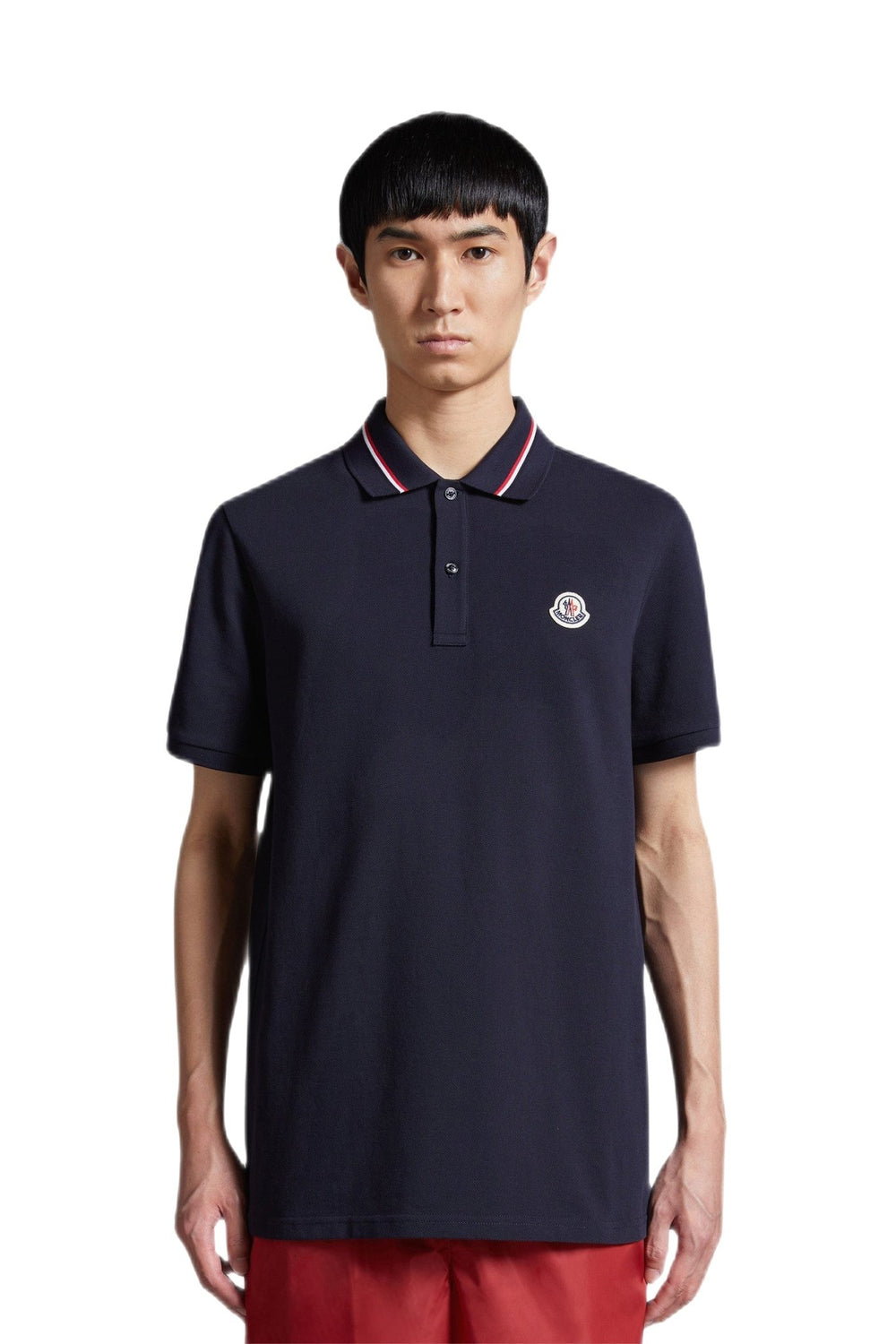 Moncler polo en piqué à patch logo Bleu 794 - Lothaire