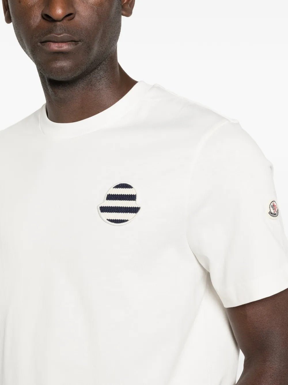 MONCLER - Polo en piqué de coton avec logo Blanc - Lothaire