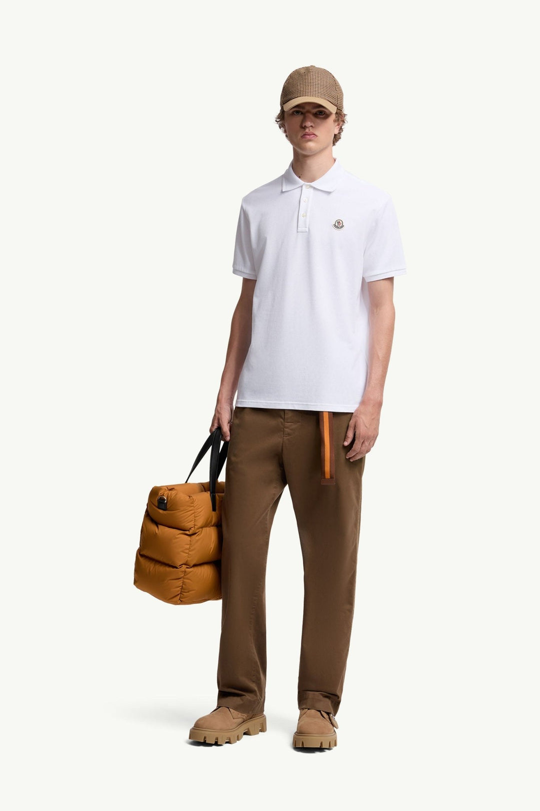 MONCLER - Polo en piqué de coton avec logo Blanc - Lothaire