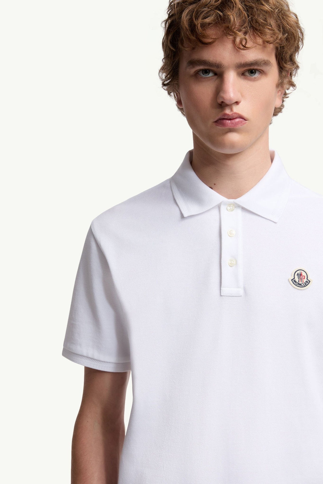 MONCLER - Polo en piqué de coton avec logo Blanc - Lothaire