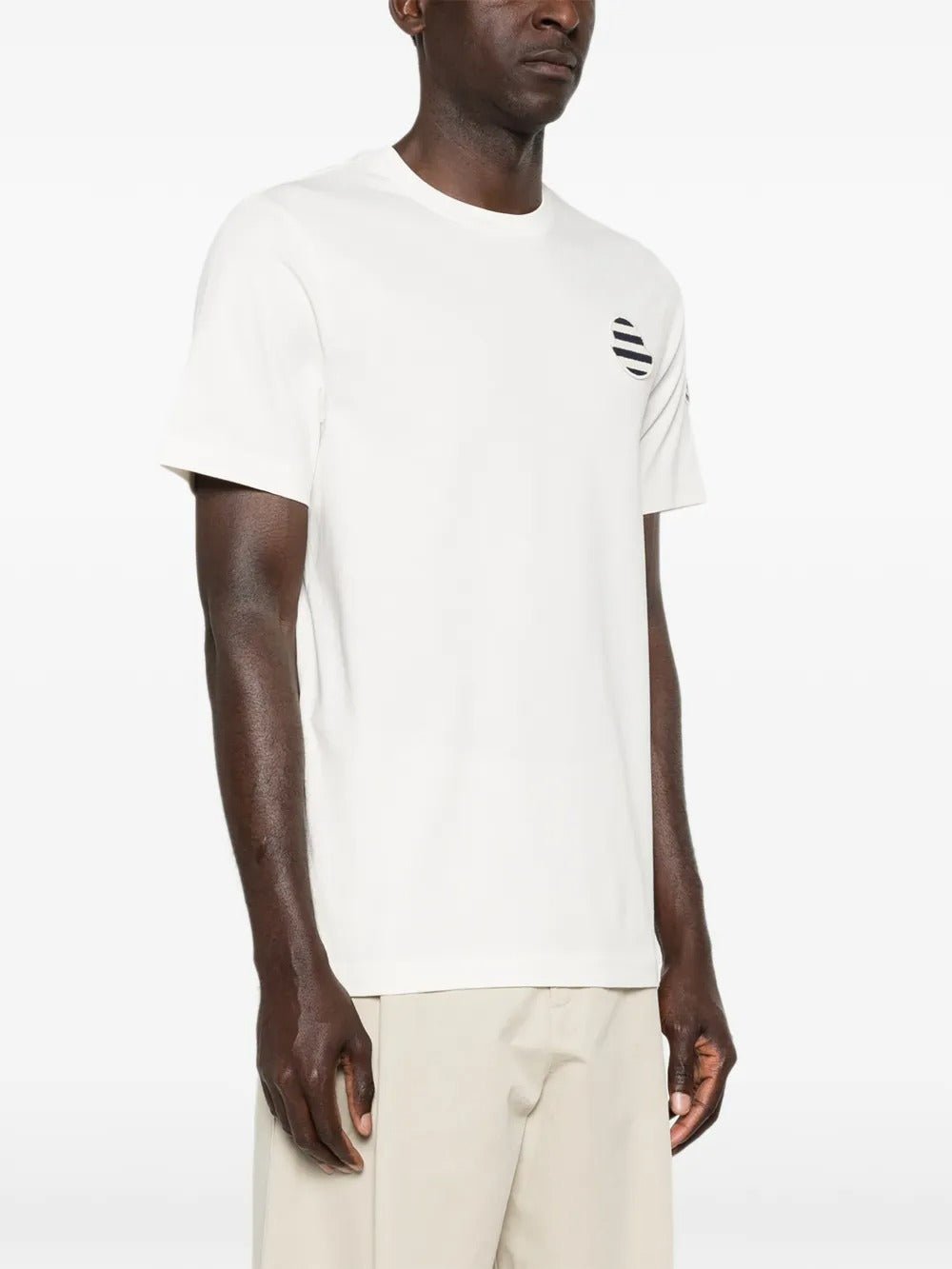 MONCLER - Polo en piqué de coton avec logo Blanc - Lothaire
