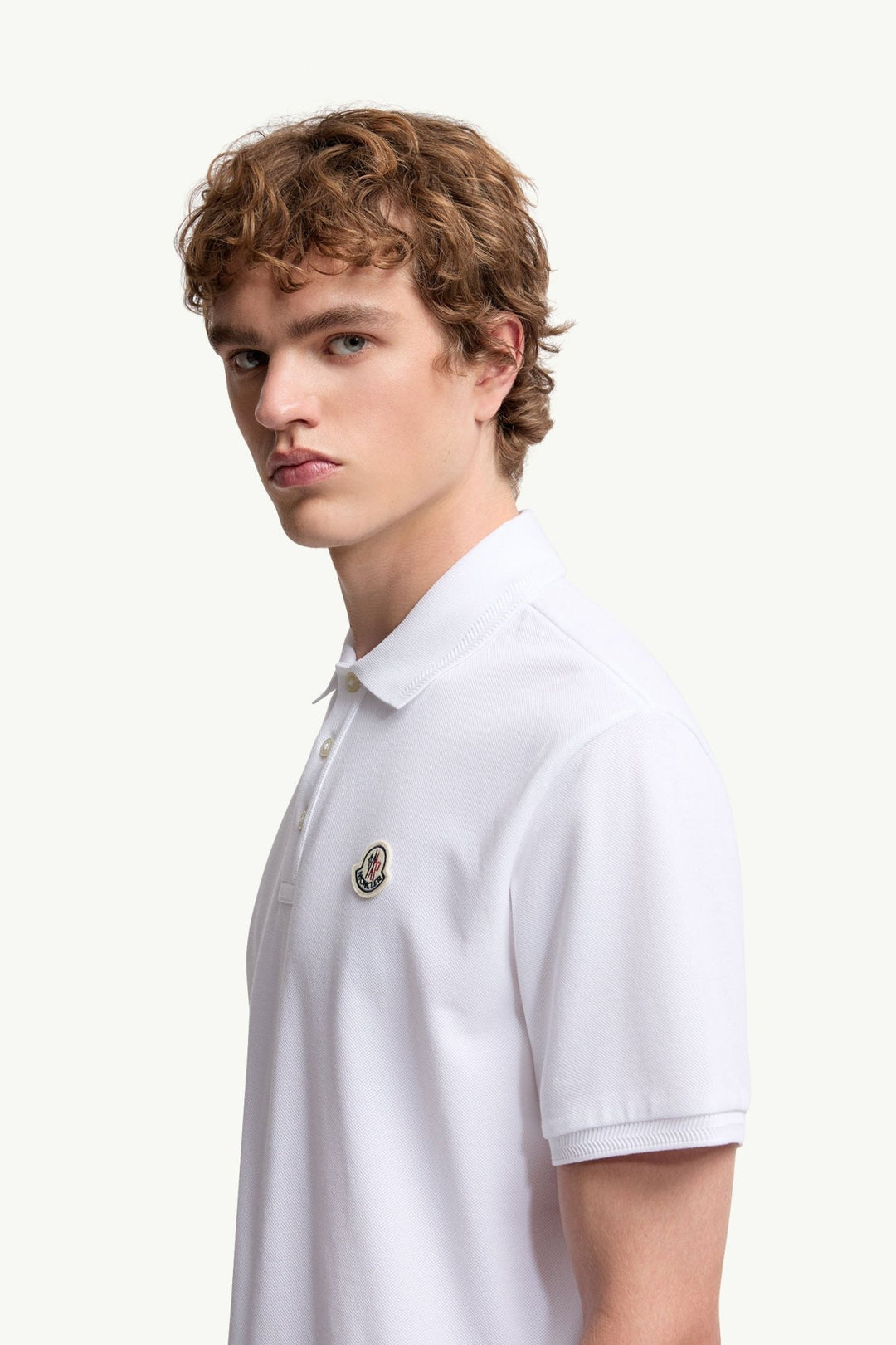 MONCLER - Polo en piqué de coton avec logo Blanc - Lothaire