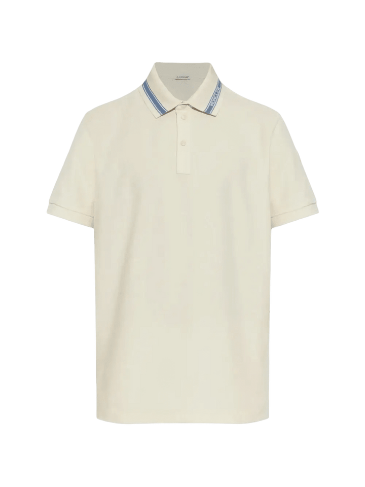 MONCLER - Polo en piqué de coton blanc miscellaneous - Lothaire