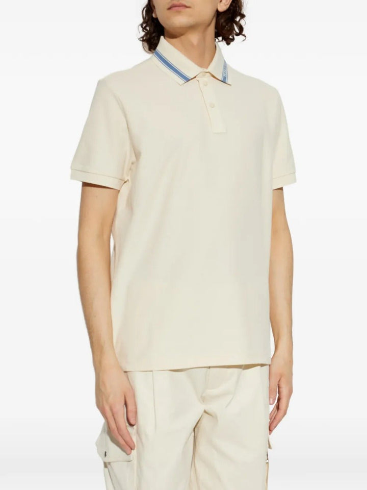 MONCLER - Polo en piqué de coton blanc miscellaneous - Lothaire