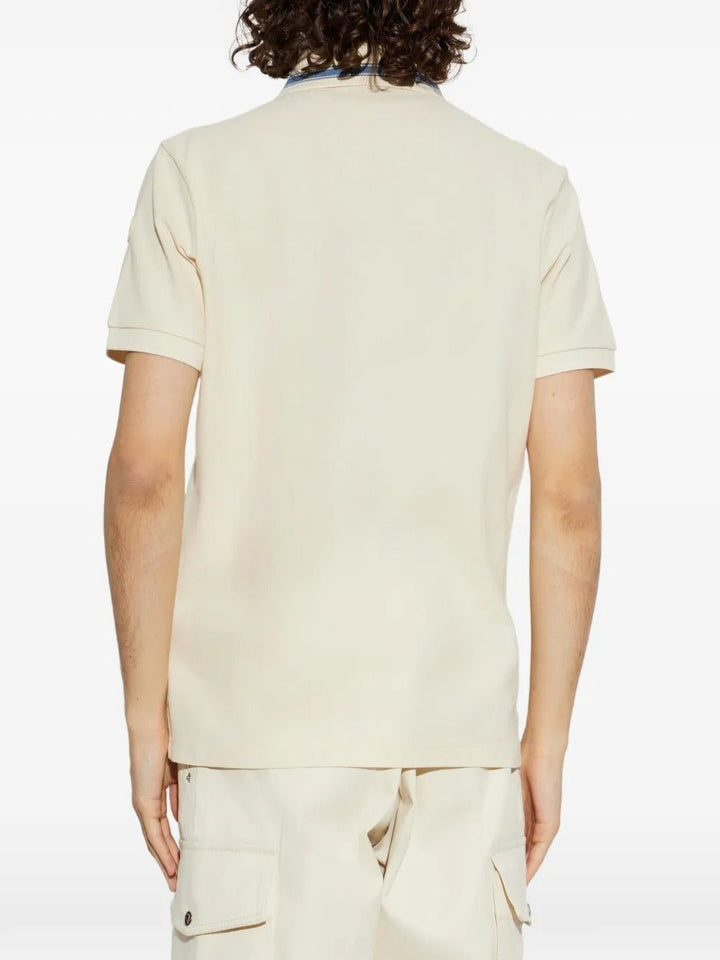 MONCLER - Polo en piqué de coton blanc miscellaneous - Lothaire