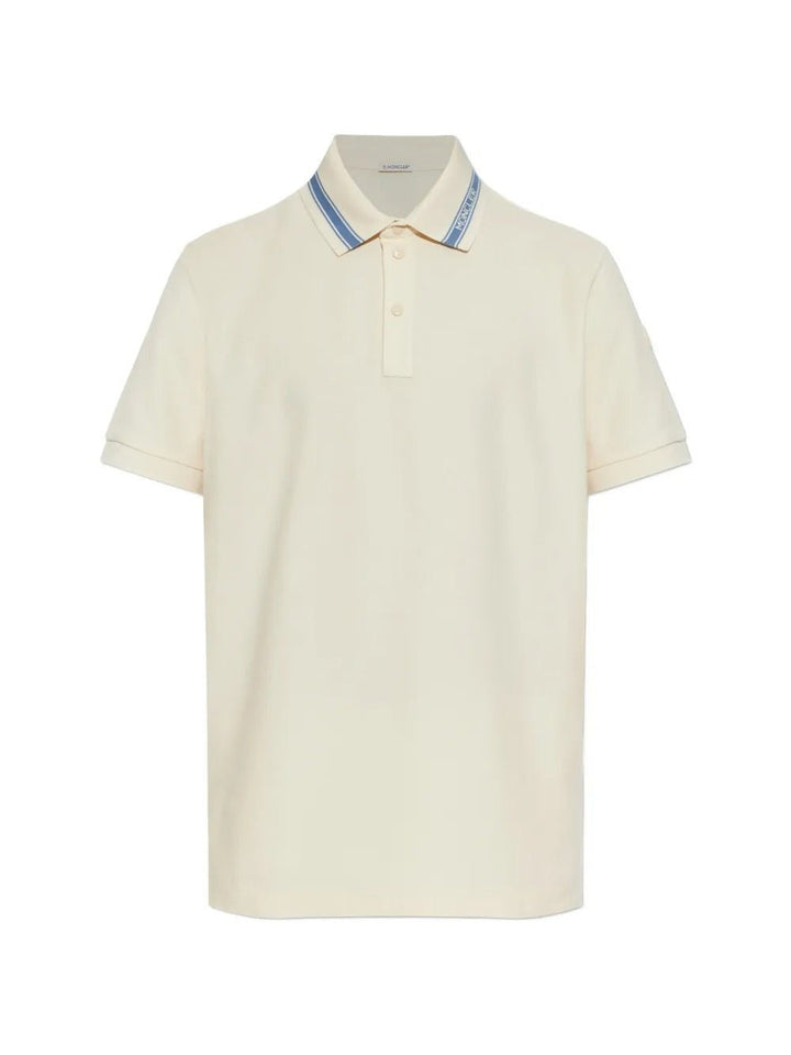 MONCLER - Polo en piqué de coton blanc miscellaneous - Lothaire