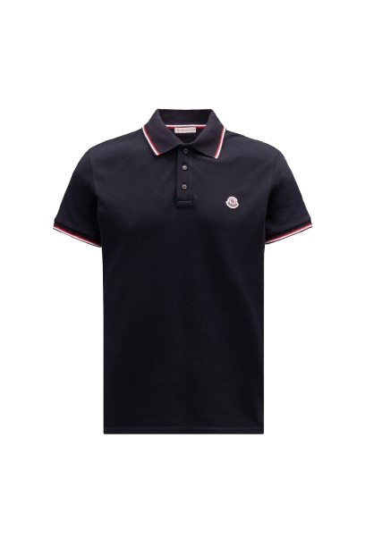 MONCLER - POLO EN PIQUÉ DE COTON Bleu marine - Lothaire