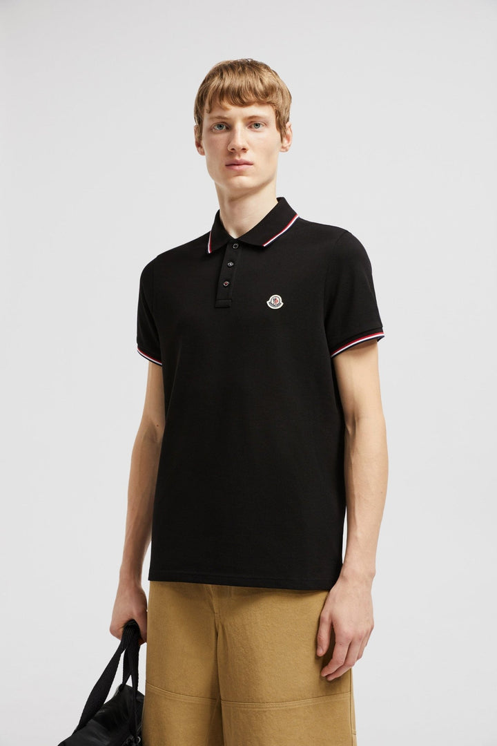 MONCLER - POLO EN PIQUÉ DE COTON Noir - Lothaire