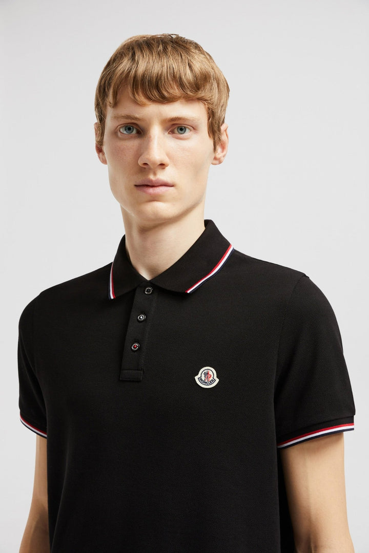 MONCLER - POLO EN PIQUÉ DE COTON Noir - Lothaire