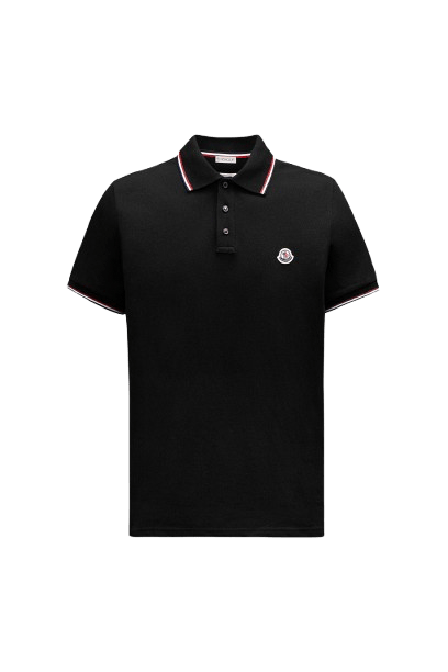 MONCLER - POLO EN PIQUÉ DE COTON Noir - Lothaire
