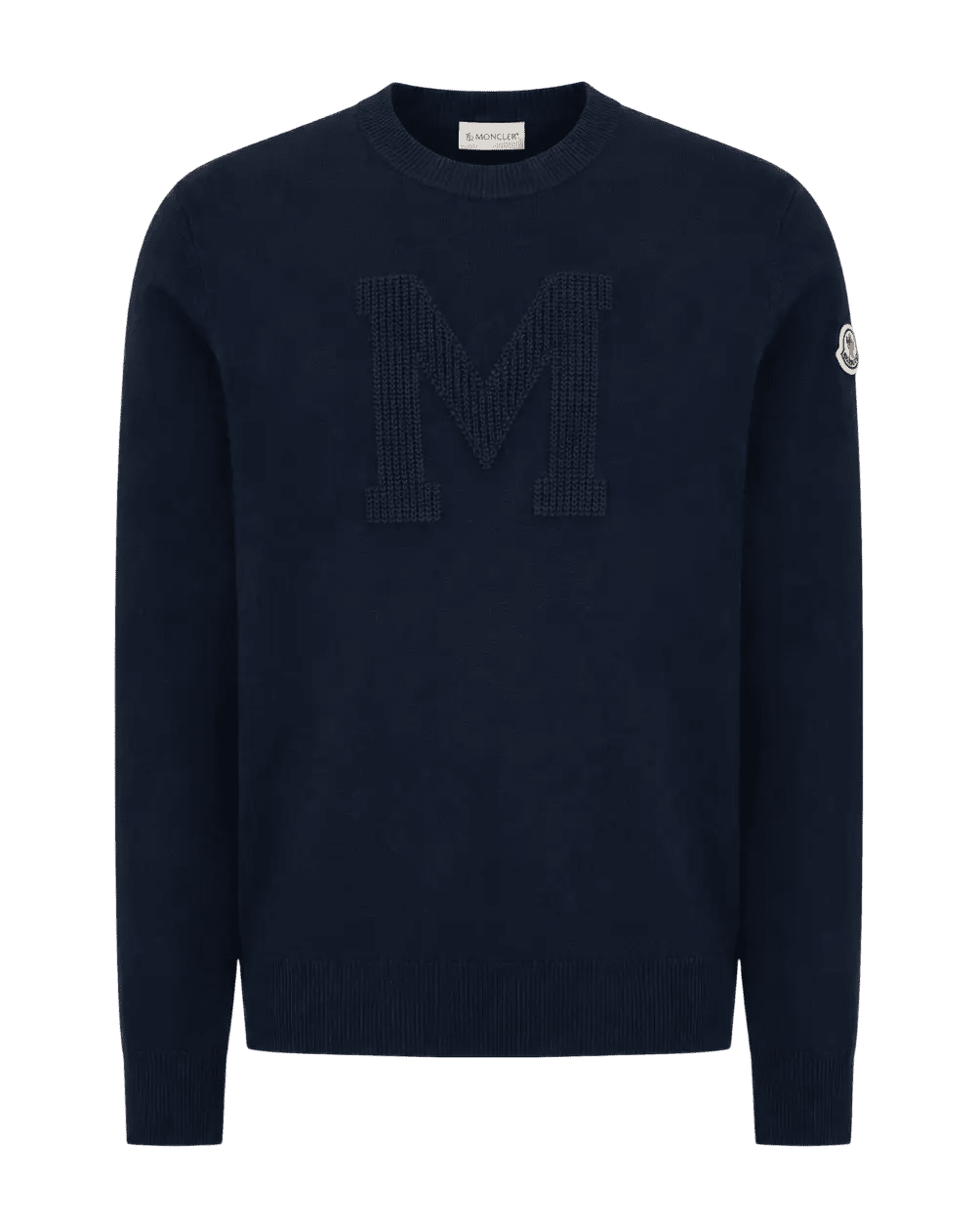 MONCLER – Pull à logo brodé Bleu - Lothaire