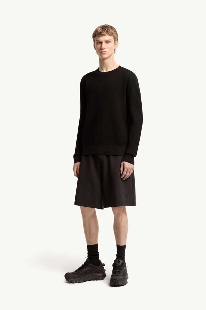 MONCLER – Pull en maille de coton Noir - Lothaire