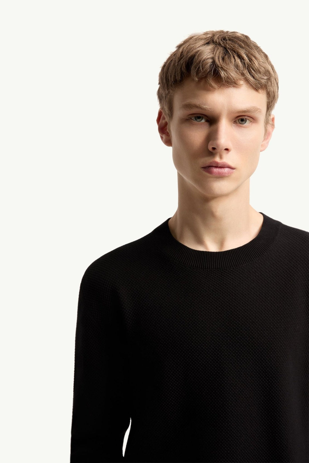 MONCLER – Pull en maille de coton Noir - Lothaire