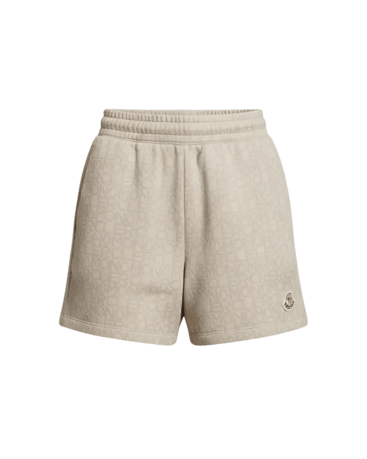 MONCLER - Short à motif monogramme ton sur ton Beige écru - Lothaire