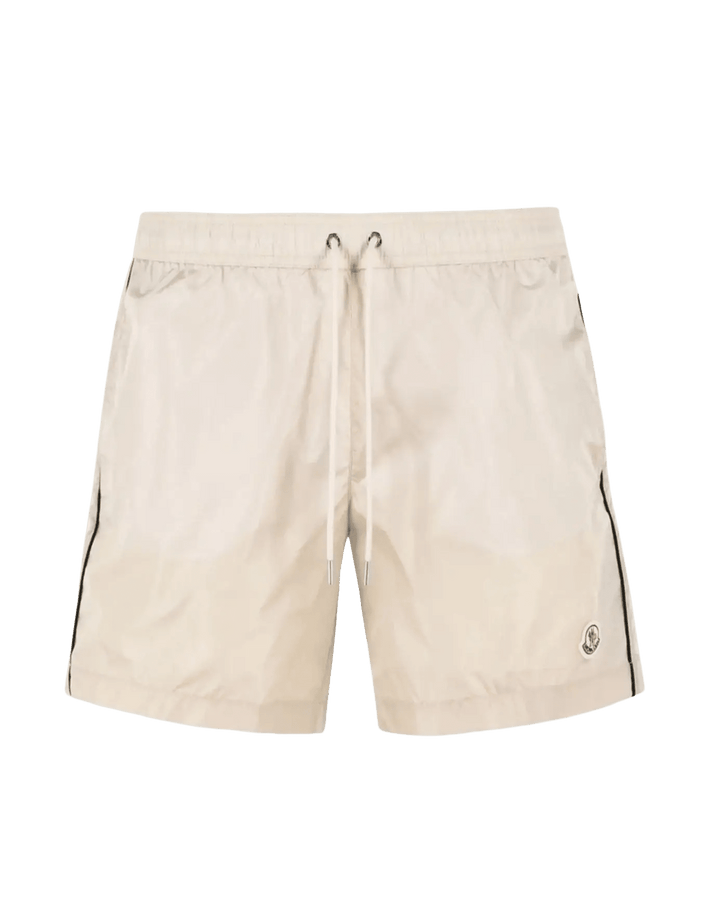 MONCLER - Short de Bain à Logo Beige Clair - Lothaire