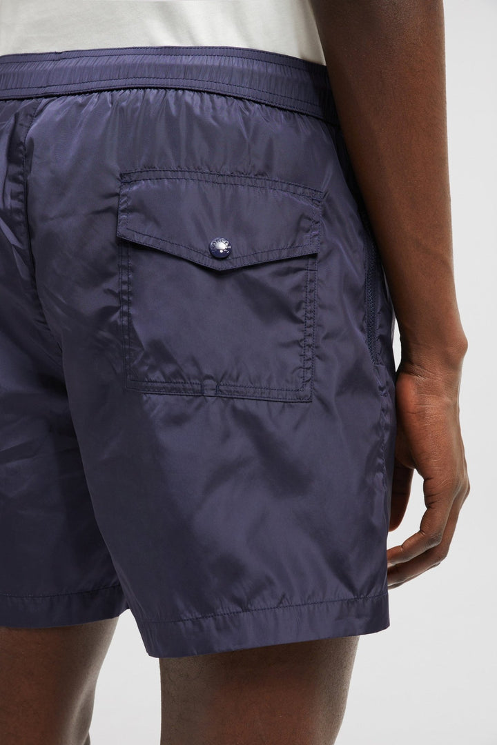MONCLER - Short de bain à logo bleu - Lothaire