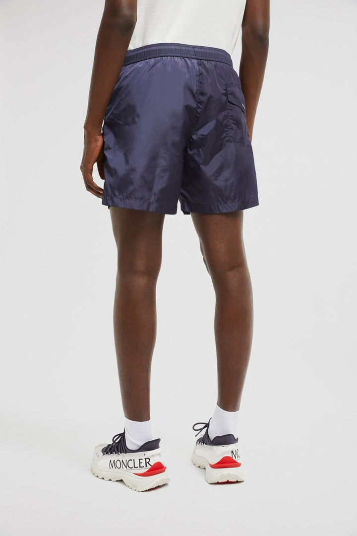 MONCLER - Short de bain à logo bleu - Lothaire