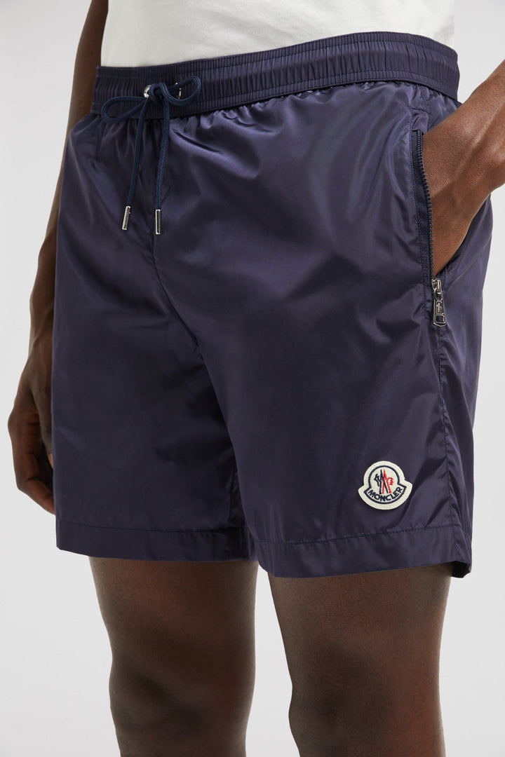 MONCLER - Short de bain à logo bleu - Lothaire