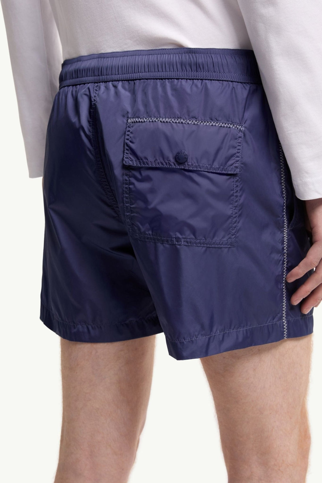 MONCLER - Short de bain à logo Bleu cobalt - Lothaire