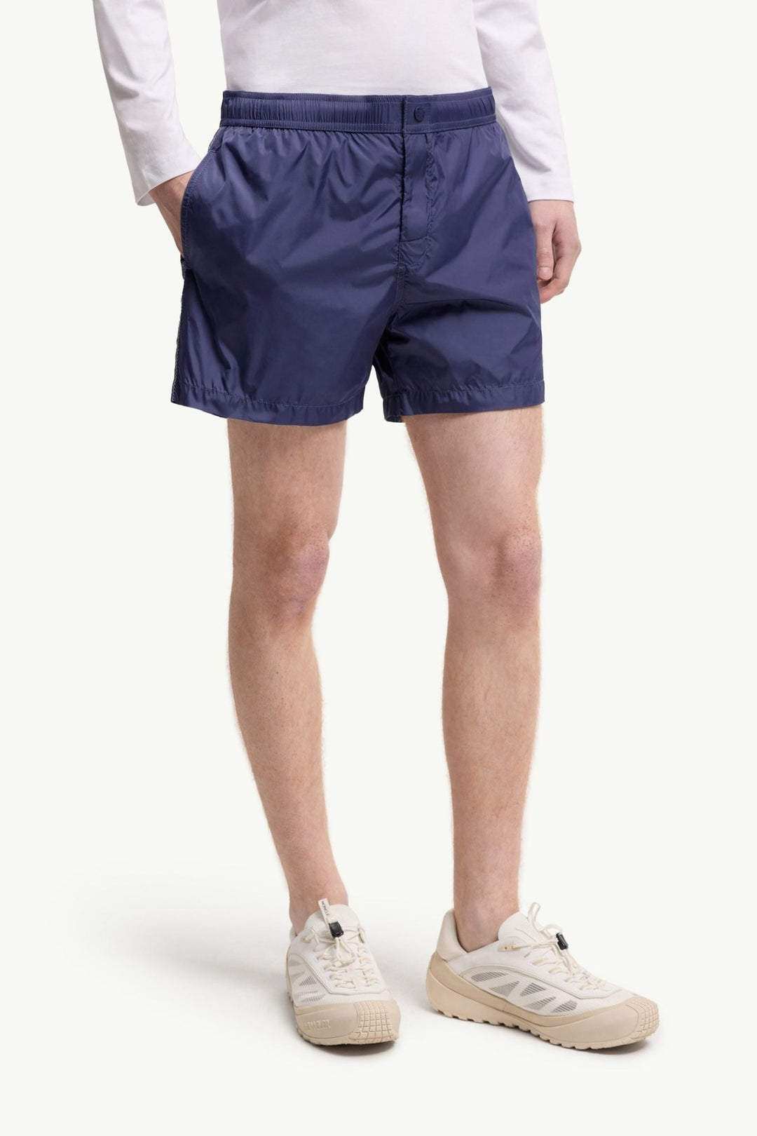 MONCLER - Short de bain à logo Bleu cobalt - Lothaire