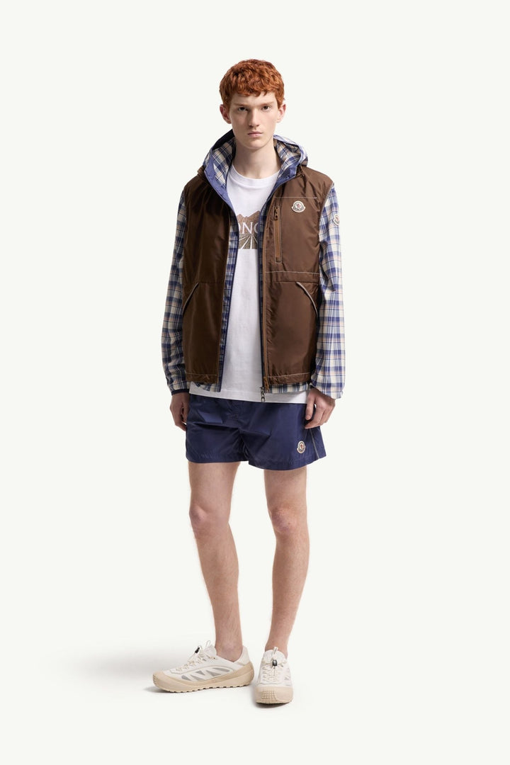 MONCLER - Short de bain à logo Bleu cobalt - Lothaire