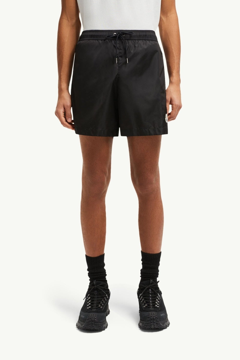 MONCLER - Short de Bain à Logo Noir - Lothaire