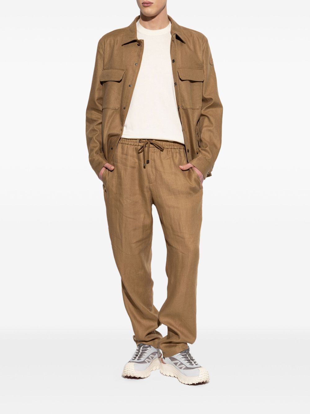 MONCLER - Surchemise Callaqui en lin beige - Lothaire