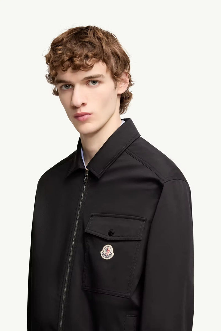 MONCLER - Surchemise en gabardine de coton mélangé Noir - Lothaire