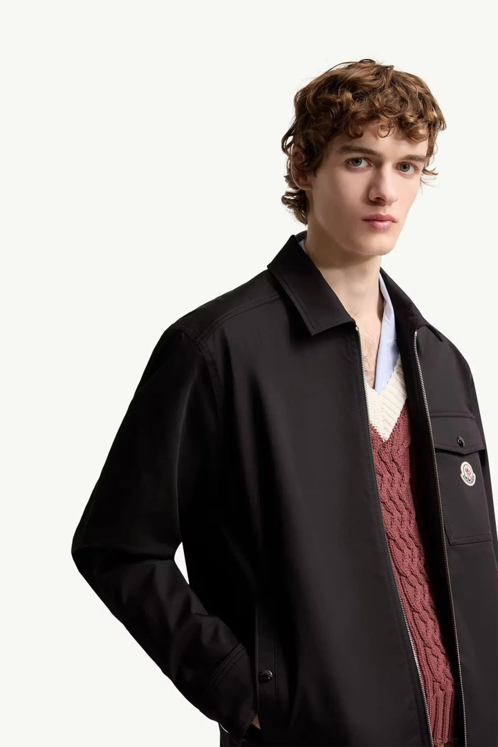 MONCLER - Surchemise en gabardine de coton mélangé Noir - Lothaire