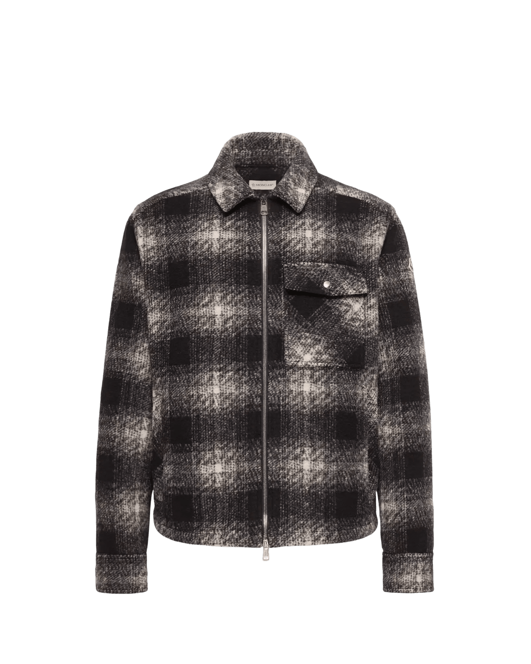 MONCLER - Surchemise zippée en jersey à carreaux Noir - Lothaire