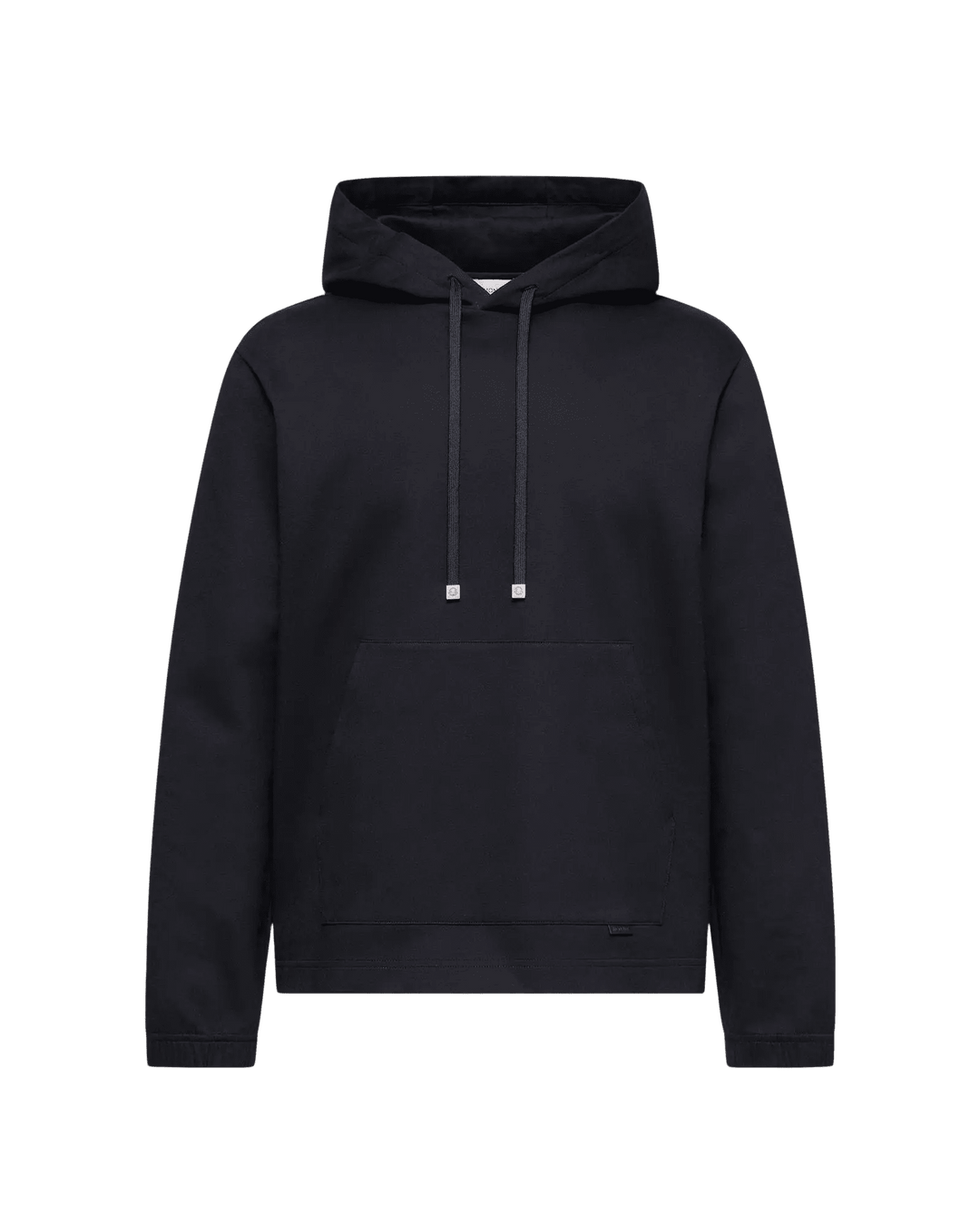 MONCLER - Sweat à Capuche en Coton Mélangé avec Logo en Cuir Bleu marine - Lothaire