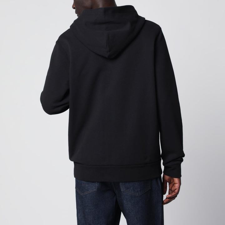 MONCLER – Sweat à capuche zippé en coton Noir - Lothaire