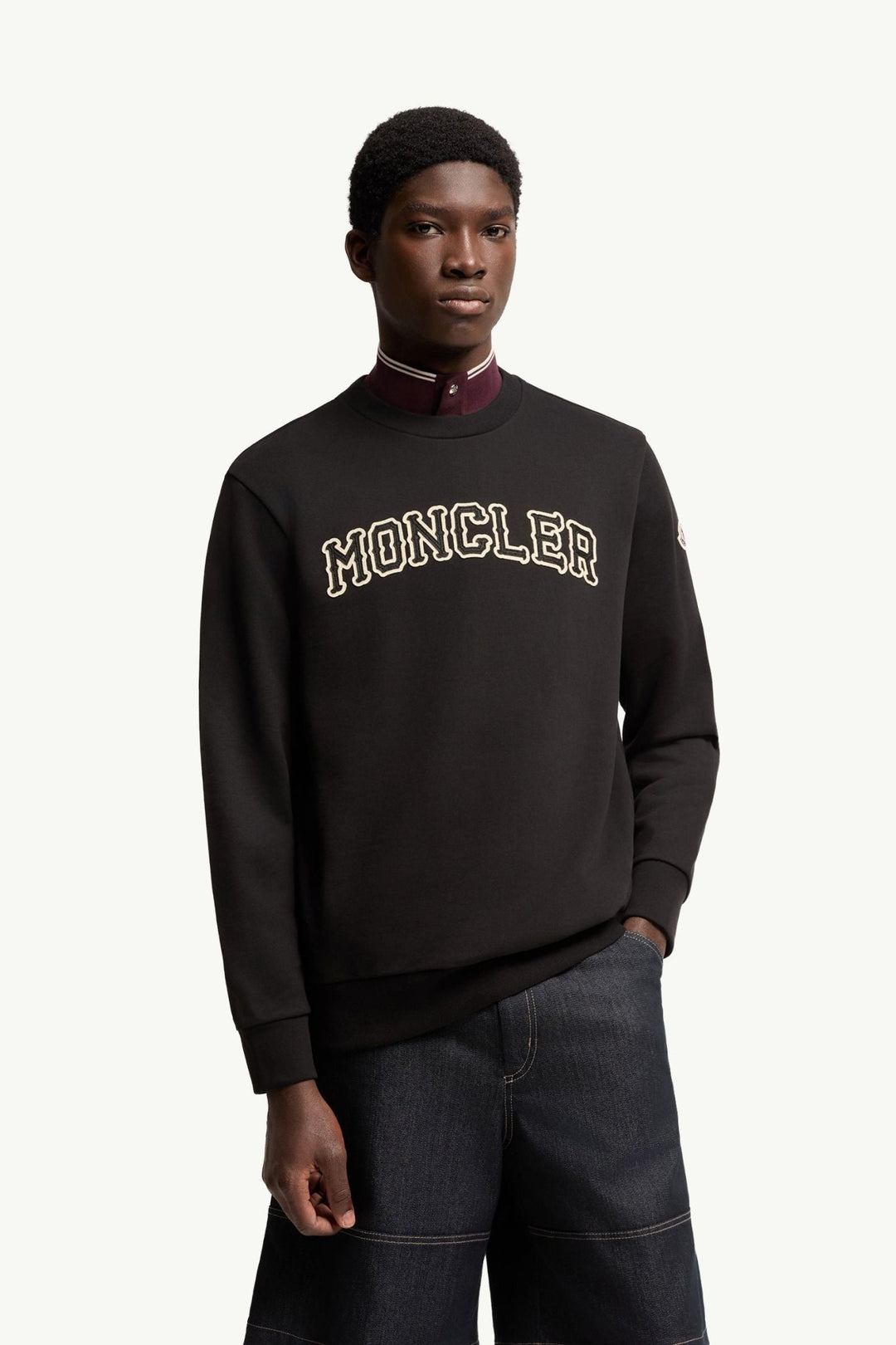 MONCLER – Sweat en coton avec logo Noir - Lothaire