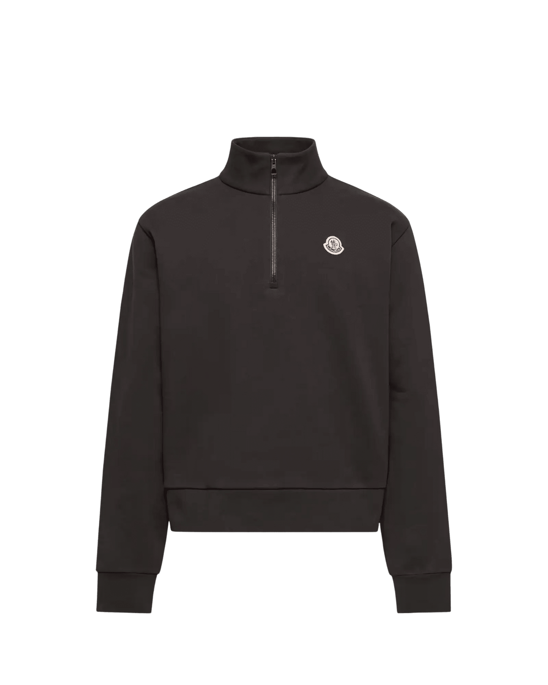 MONCLER - Sweat zippé en coton avec logo Noir - Lothaire