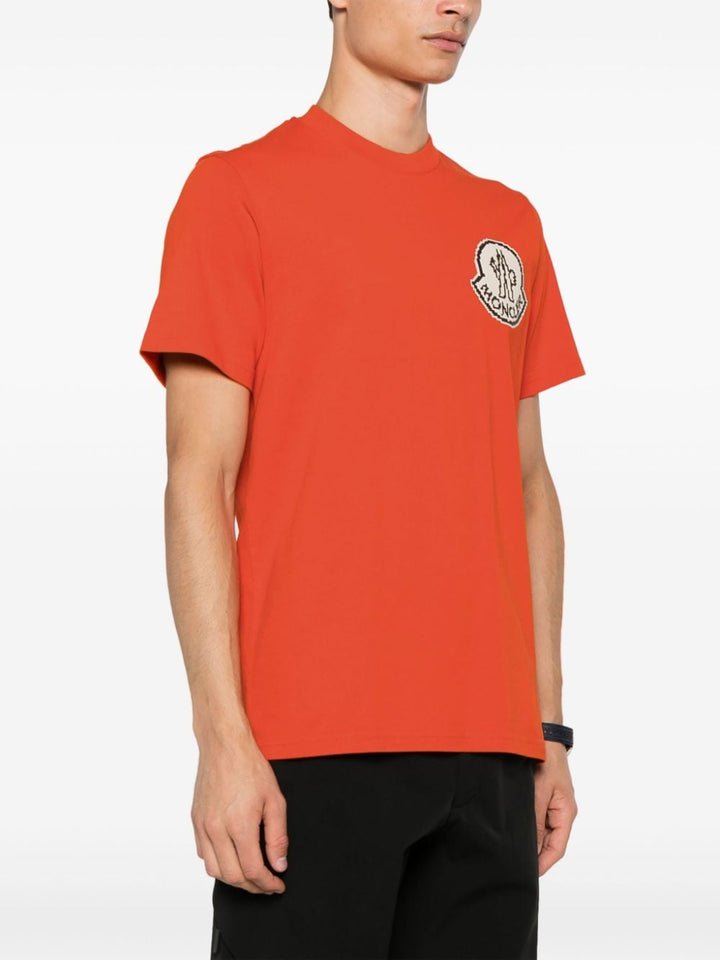 Moncler t - shirt à logo imprimé orange - Lothaire